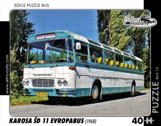 Puzzle BUS 13 - KAROSA ŠD 11 EVROPABUS (1968) 40 dílků