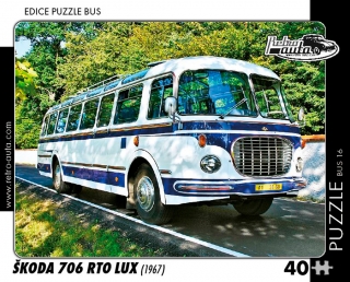 Puzzle BUS 16 - ŠKODA 706 RTO LUX (1967) 40 dílků