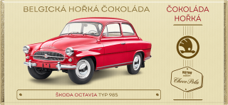 Škoda Octavia, typ 985, červená - hořká čokoláda 100 g 
