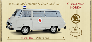 Škoda 1203, sanitní vůz - hořká čokoláda 100 g 