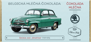 Škoda 440 Spartak, typ 970, Zelená - mléčná čokoláda 100 g