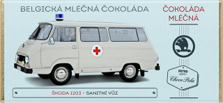 Škoda 1203, sanitní vůz - mléčná čokoláda 100 g