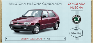 Škoda Felicia GLXi, typ 791 - mléčná čokoláda 100 g