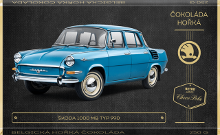 Škoda 1000 MB, typ 990 - hořká čokoláda 250 g 