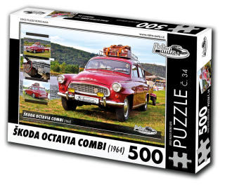 Puzzle č. 34 - ŠKODA OCTAVIA COMBI (1964) 500 dílků