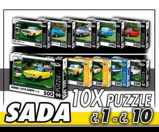 Puzzle  500 dílků SADA  č. 1 - 10