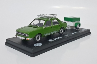 Škoda 120L zelená + Kempík s doplňky 1:43