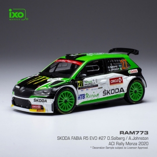 Škoda Fabia R5 Evo No.27 O.Solberg/A.Johnston Rallye Monza 2020 - IXO 1:43