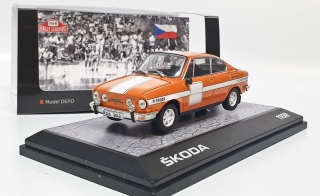 Škoda 110 R (1980) Soutěžní vůz Rally Legends - Oranžová 1:43