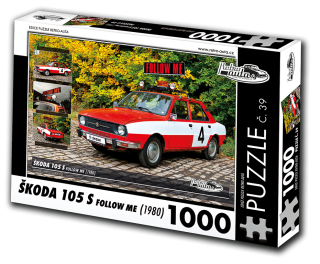Puzzle č. 39 - ŠKODA 105 S FOLLOW ME (1980) 1000 dílků