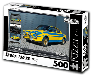 Puzzle č. 58 - ŠKODA 130 RS (1977) 500 dílků