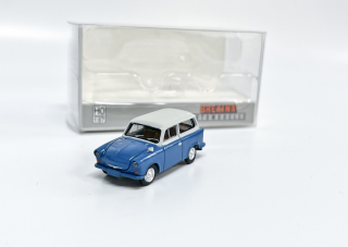 Trabant P 50 Combi Modrá/sv. šedá Brekina 1:87
