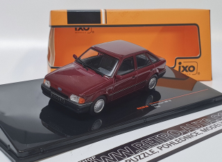 FORD ESCORT MK IV 1988 - tmavě červená metalíza IXO 1:43