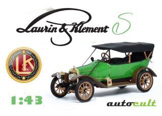 Laurin & Klement S 1911_zelená/černá - AutoCult 1:43