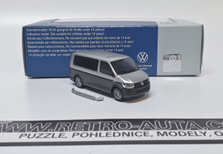 VW T6 Multivan - stříbrná/tm. šedá 1:87