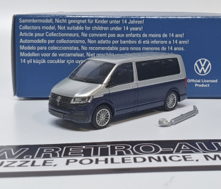 VW T6.1 Multivan - stříbrná/tm. modrá Rietze 1:87