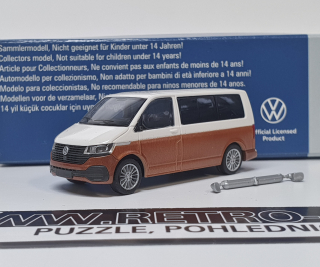 VW T6.1 Multivan - bílá/bronzová 1:87