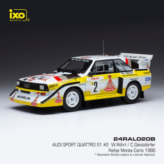 Audi Sport quattro S1, No.2, HB, Rally Monte Carlo 1986 - Röhrl/Geist.. IXO 1:24