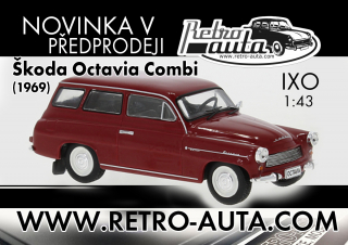 Škoda Octavia Combi (1969) Tmavě Červená IXO 1:43