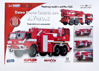 TATRA 815-7 FORCE 6x6 AV 20.1 - papírový model 1:25
