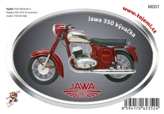 V001 - Jawa 350 kývačka 120×77mm