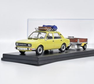 Škoda 120L Žlutá - JACHT SPORT + doplňky 1:43