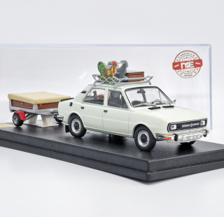 Škoda 120L Bílá - JACHT SPORT + doplňky 1:43