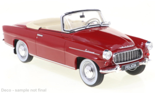 Škoda Felicia Convertible (1959) tmavě červená WHITEBOX 1:24