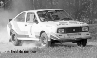 Škoda MTX 160 RS, No.1, Rally Příbram, 1984 Blahna/Schovanek IXO 1:43