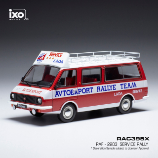 RAF 2203 Avtoexport Rallye Team  Assistance - červená/bílá IXO 1:43