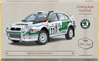 Škoda Octavia WRC - mléčná čokoláda 250 g