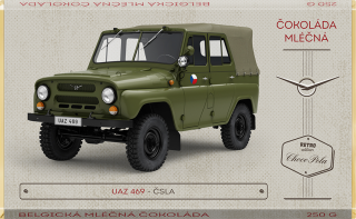 UAZ 469 ČSLA - mléčná čokoláda 250 g