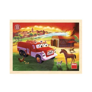 Dřevěné puzzle Tatra hasiči 20 dílků