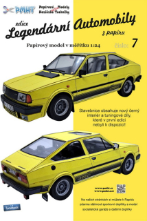 ŠKODA  Rapid 136 (1987) ŽLUTÝ - papírový model 1:24