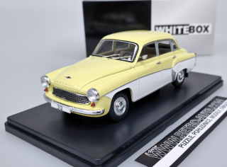 Wartburg 312 (1965) světle žlutá/bílá WHITEBOX 1:24