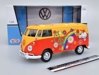 Volkswagen T1 - Flower power Žlutá/dekor Motormax 1:24