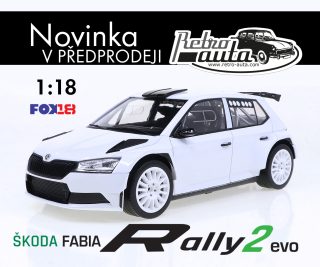 Škoda Fabia Rally2 evo Plain Body Fox18 1:18