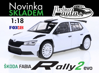 Škoda Fabia Rally2 evo Plain Body Fox18 1:18