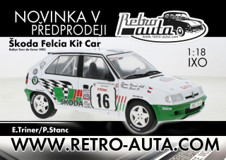 Škoda Felcia Kit Car, No.16 Triner/Stanc,Rallye Tour de Corse, 1995 IXO 1:18