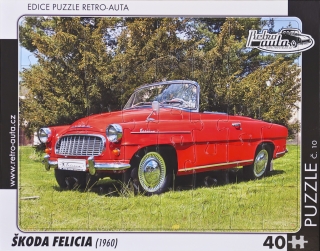 Puzzle č. 10 - ŠKODA FELICIA (1960) 40 dílků