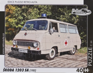 Puzzle č. 25 - ŠKODA 1203 SA (1980) 40 dílků