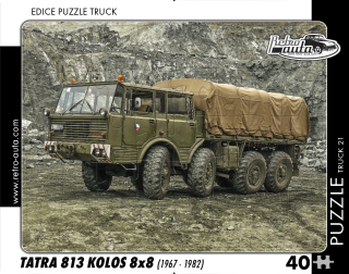 Puzzle TRUCK 21 - Tatra 813 Kolos 8x8 (1967 - 1982) 40 dílků