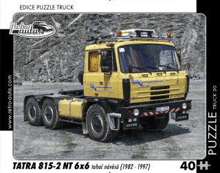 Puzzle TRUCK 30 - Tatra 815-2 NT 6x6 tahač návěsů (1982 - 1997) 40 dílků