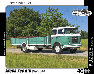 Puzzle TRUCK 18 - Škoda 706 RTD (1964 - 1986) 40 dílků