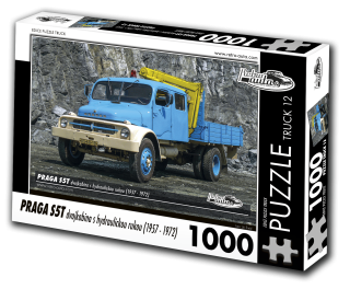 Puzzle TRUCK 12 - PRAGA S5T dvojkabina s hydr. rukou (1957 - 1972) 1000 dílků