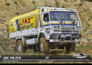 Pohlednice TRUCK č. 27 - LIAZ 100.55 D pro Rallye Paříž-Dakar 1985