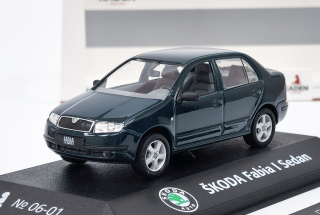 Škoda Fabia Sedan Tmavě Zelená Metalíza KADEN 1:43