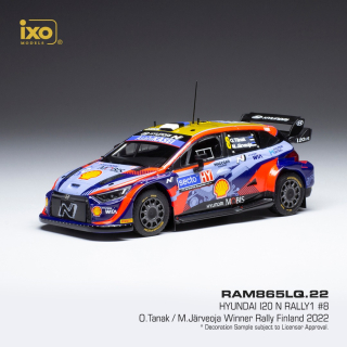  Hyundai i20 N Rally1 #8 O.Tanak/M.Järveoja WRC Rallye Finland 2022 IXO 1:43