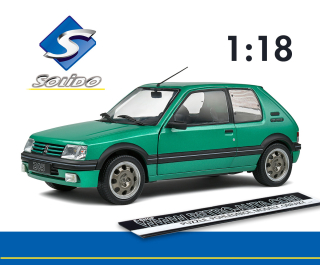 Peugeot 205 GTI (1992) Griffe Green - SOLIDO 1:18
