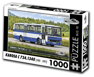 Puzzle BUS 18 - KAROSA C 734.1340 (1981 - 1997) 1000 dílků
